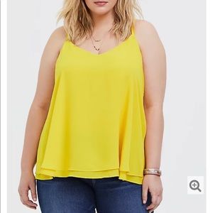 Torrid Size 3 Bright Yellow Sophie Swing Cami